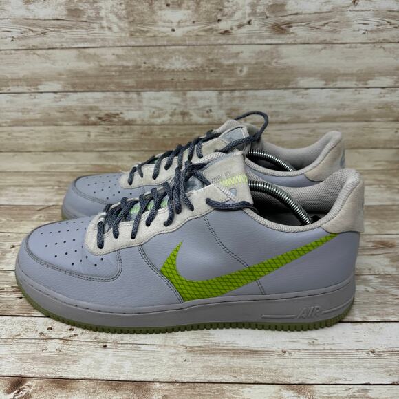 Nike Air Force 1 Low Volt Swoosh CD0888-002 Grey Low Top Sneakers Men's Size 12 - Picture 3 of 9